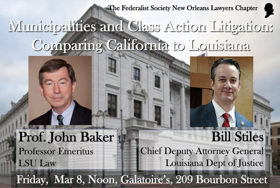 Municipalities and Class Action Litigation: Comparing California to Louisiana